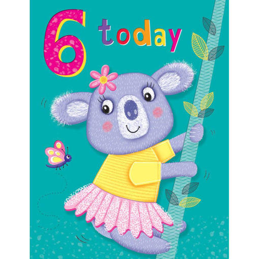 Picture of 6 TODAY BIRTHDAY CARD KOALA